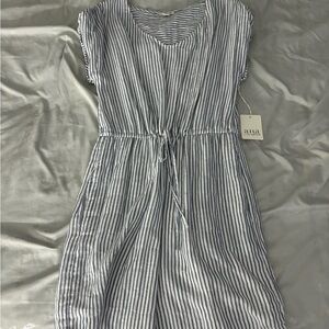 Ana black and white striped dress. Size S.